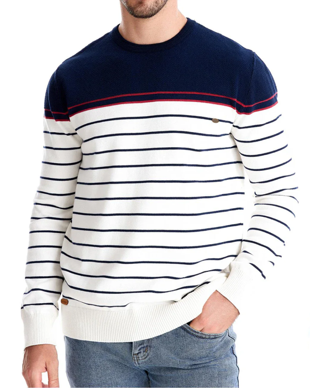 ZANE | MEN'S SWEATER WITH STRIPE DESIGN