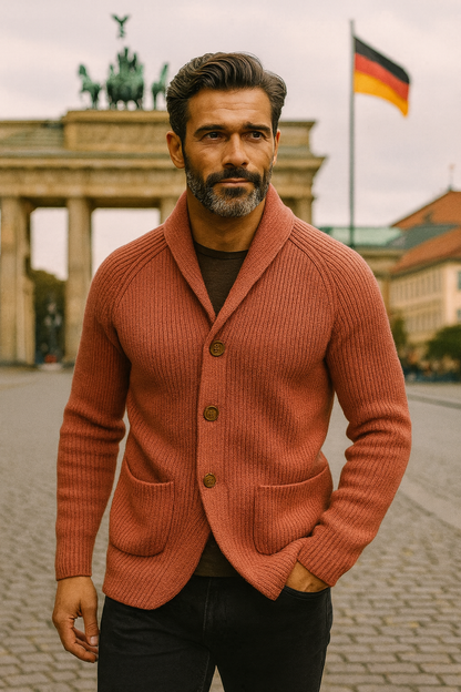 MILO |  RIBBED WOOL KNIT CARDIGAN FOR MEN