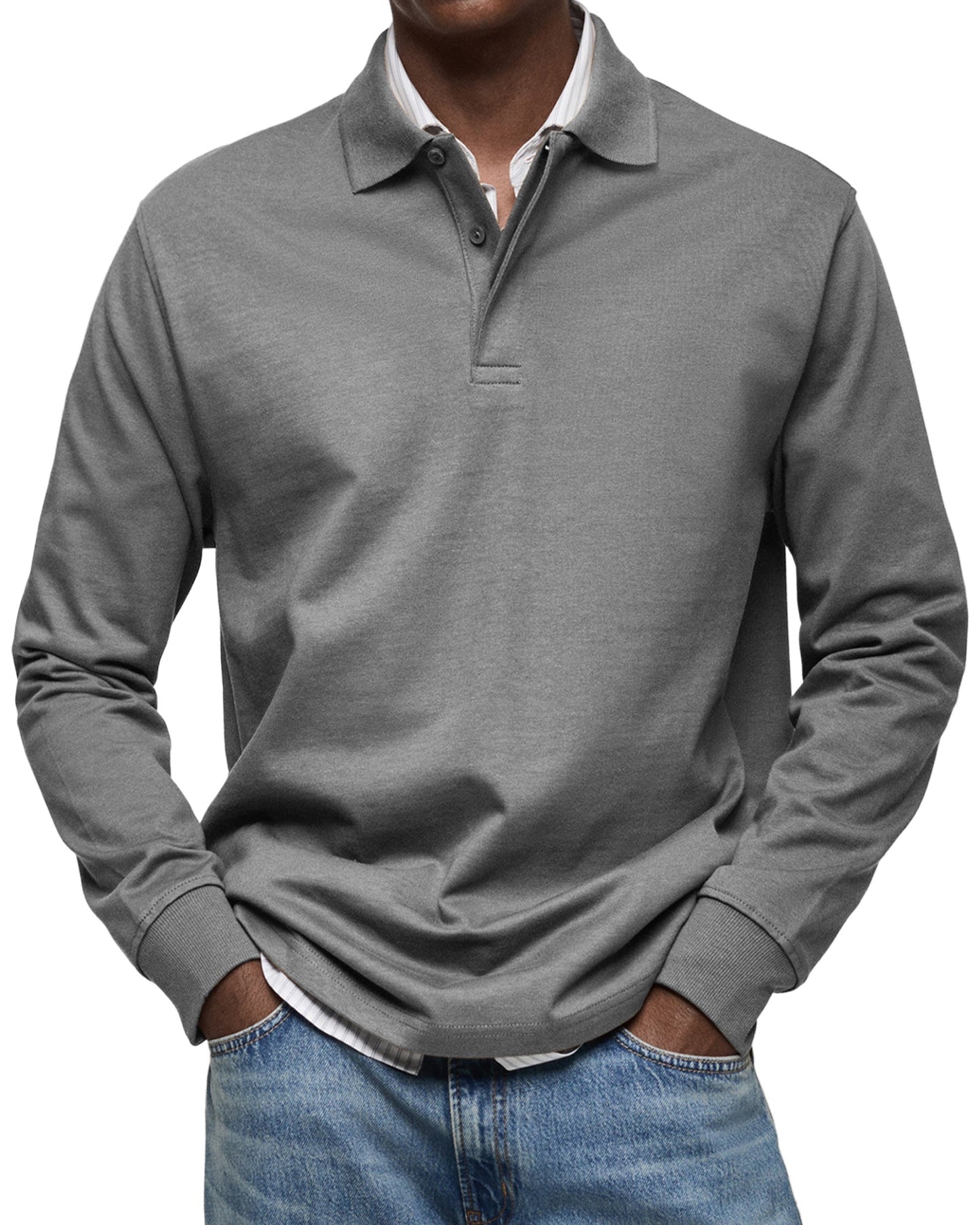 BLAKE | LUXE POLO WITH LONG SLEEVES
