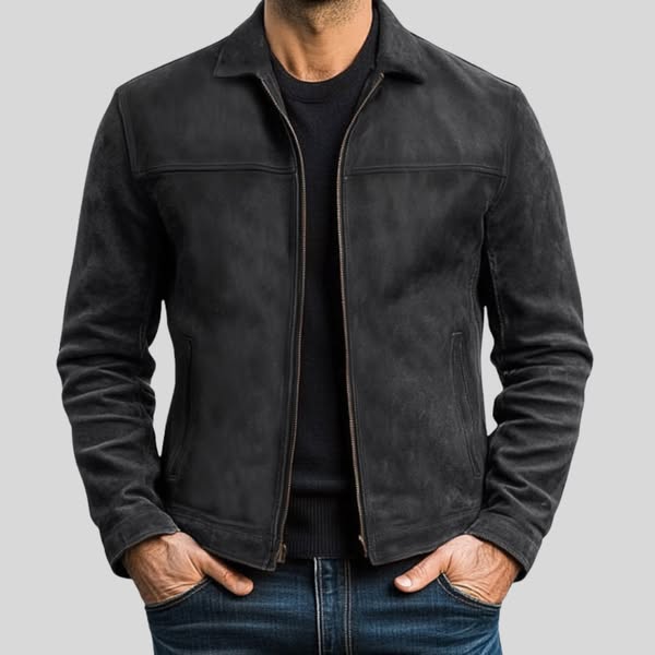 DAVID | LEATHER JACKET WITH ZIPPER