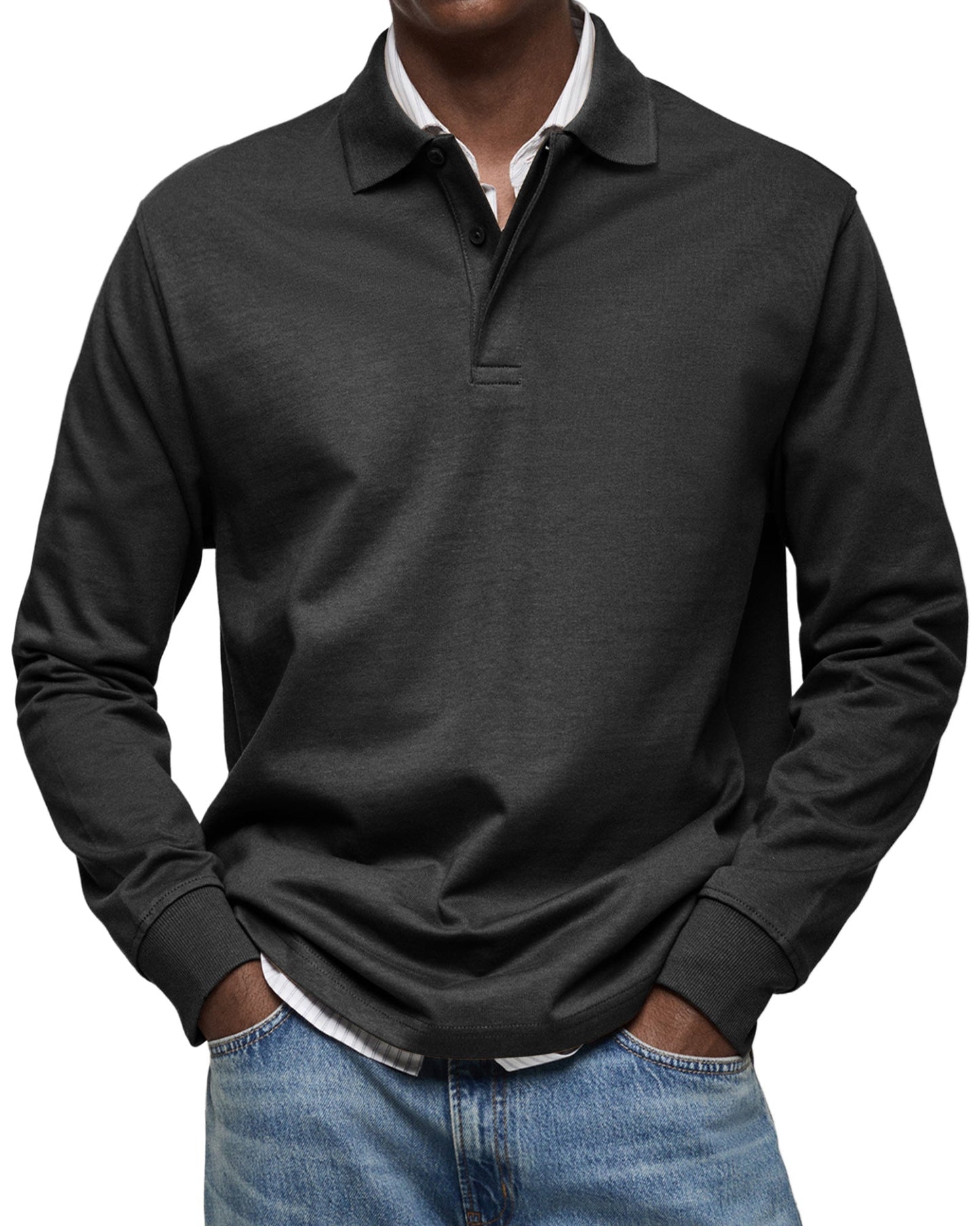 BLAKE | LUXE POLO WITH LONG SLEEVES