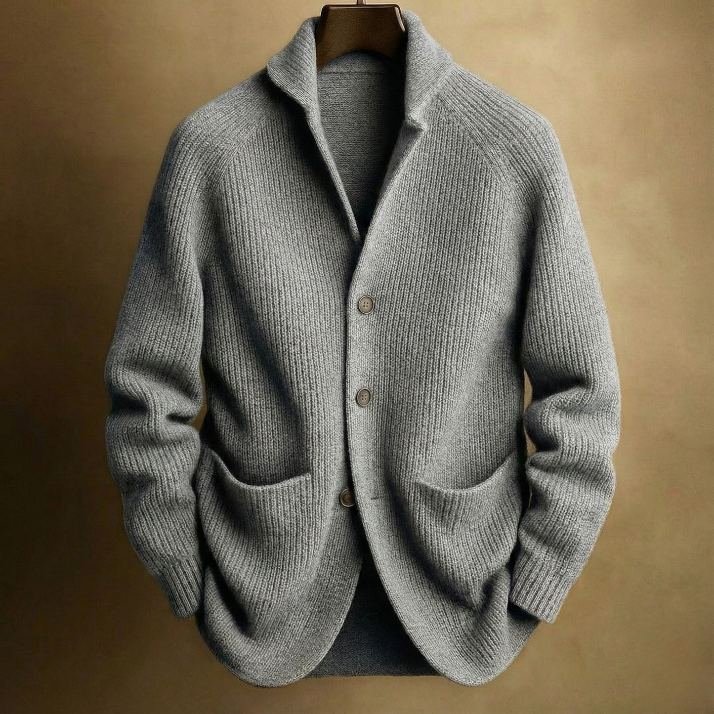 MILO |  RIBBED WOOL KNIT CARDIGAN FOR MEN