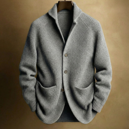 MILO |  RIBBED WOOL KNIT CARDIGAN FOR MEN