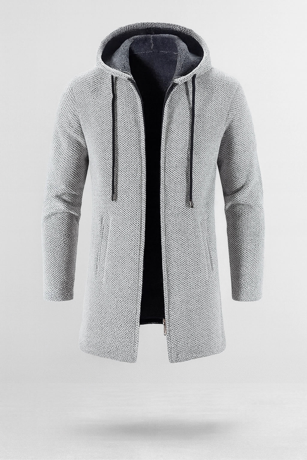RENZO | PADDED FLEECE HOODED CARDIGAN