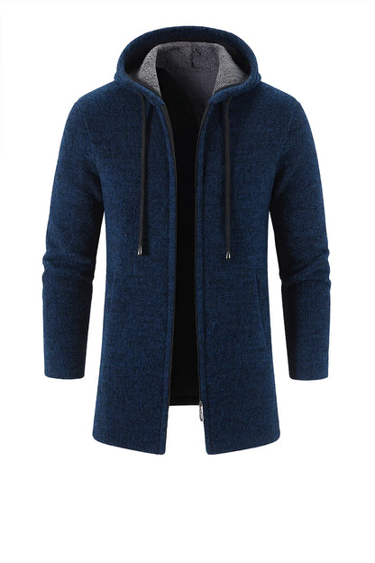 RENZO | PADDED FLEECE HOODED CARDIGAN