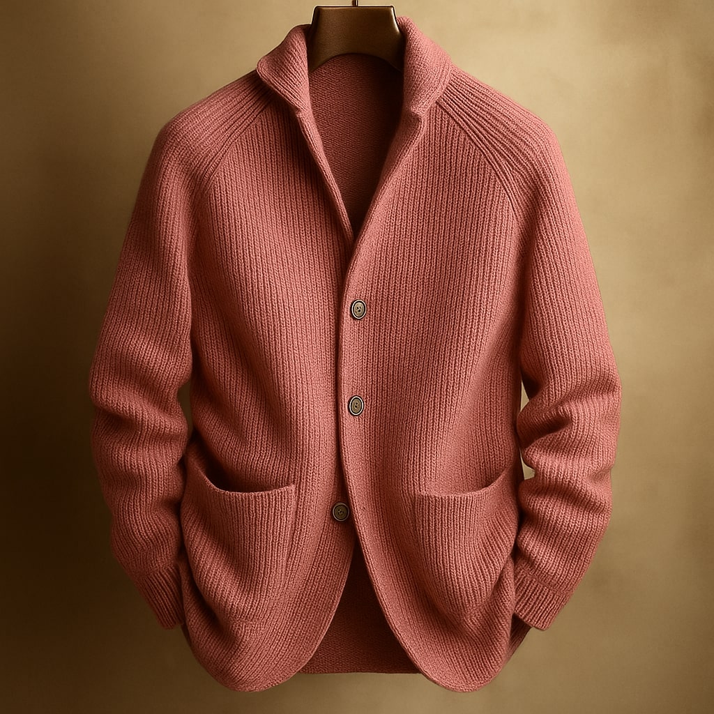 MILO |  RIBBED WOOL KNIT CARDIGAN FOR MEN