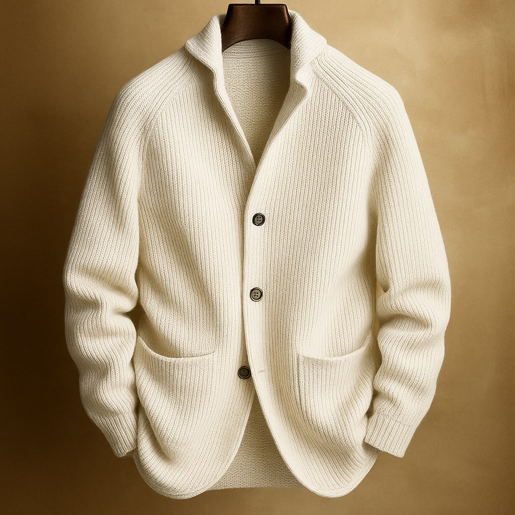 MILO |  RIBBED WOOL KNIT CARDIGAN FOR MEN