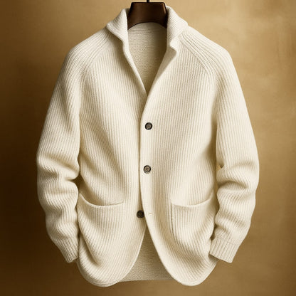 MILO |  RIBBED WOOL KNIT CARDIGAN FOR MEN