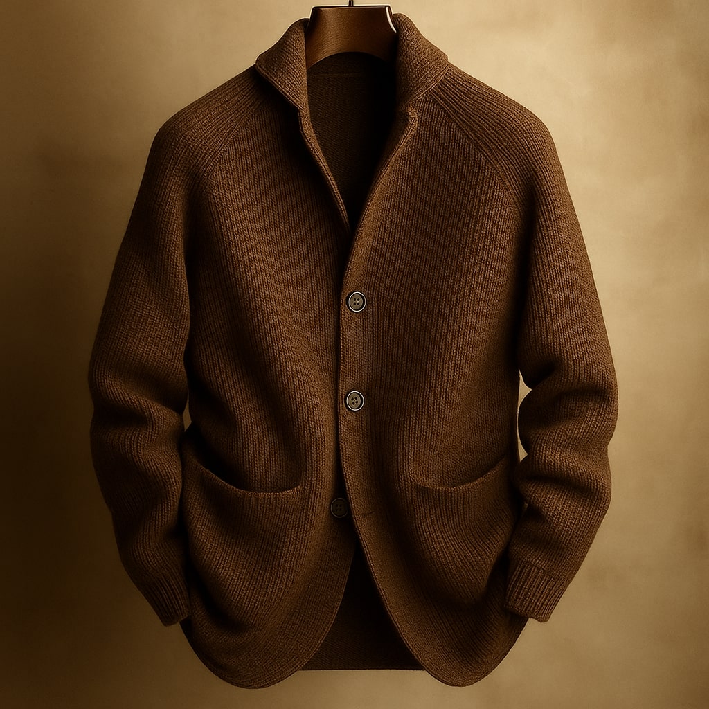 MILO |  RIBBED WOOL KNIT CARDIGAN FOR MEN