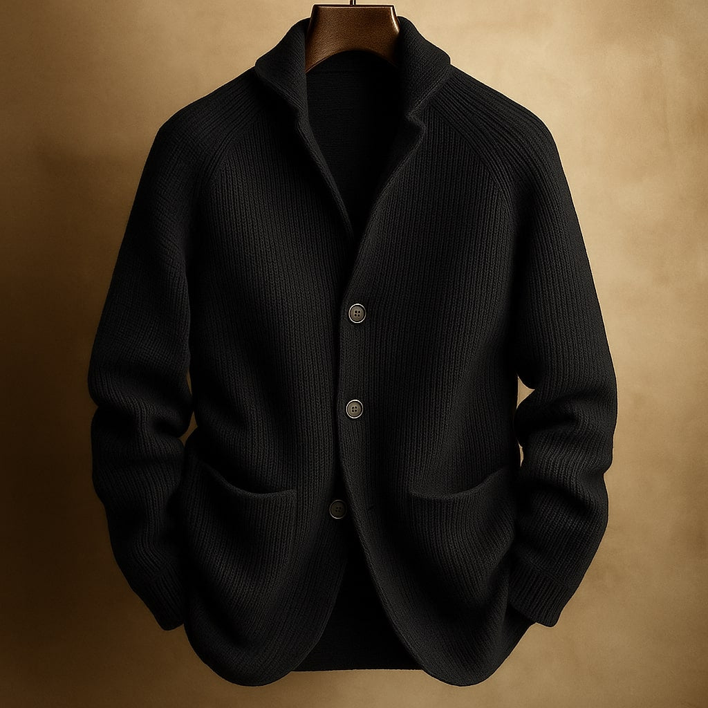 MILO |  RIBBED WOOL KNIT CARDIGAN FOR MEN