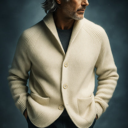 MILO |  RIBBED WOOL KNIT CARDIGAN FOR MEN