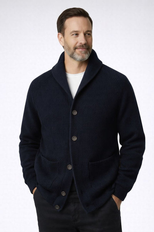 MILO |  RIBBED WOOL KNIT CARDIGAN FOR MEN