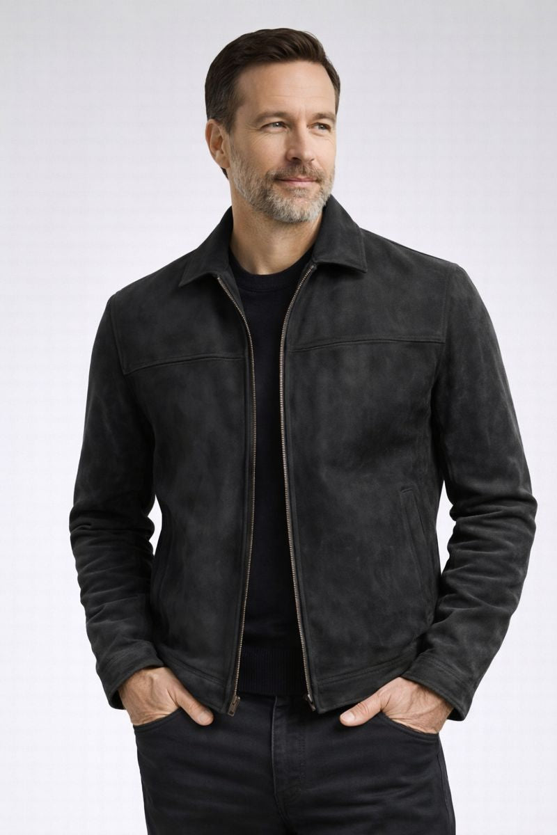 DAVID | LEATHER JACKET WITH ZIPPER