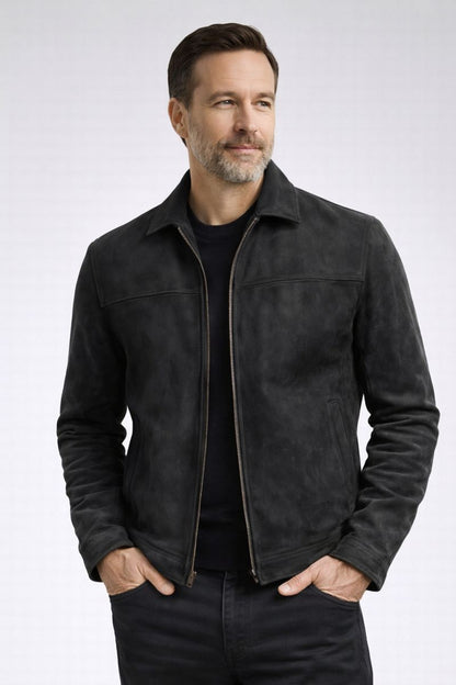 DAVID | LEATHER JACKET WITH ZIPPER