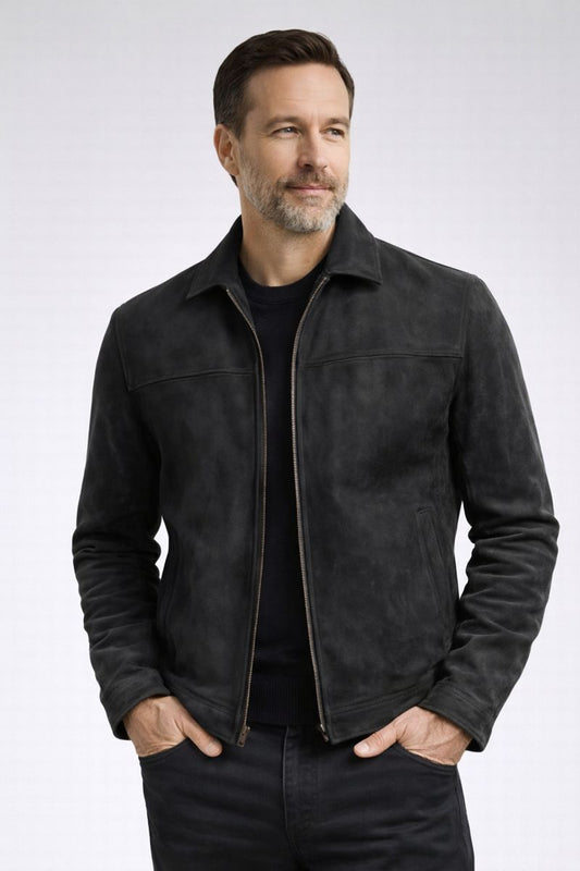 DAVID | LEATHER JACKET WITH ZIPPER