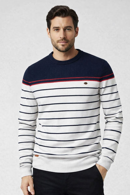 ZANE | MEN'S SWEATER WITH STRIPE DESIGN