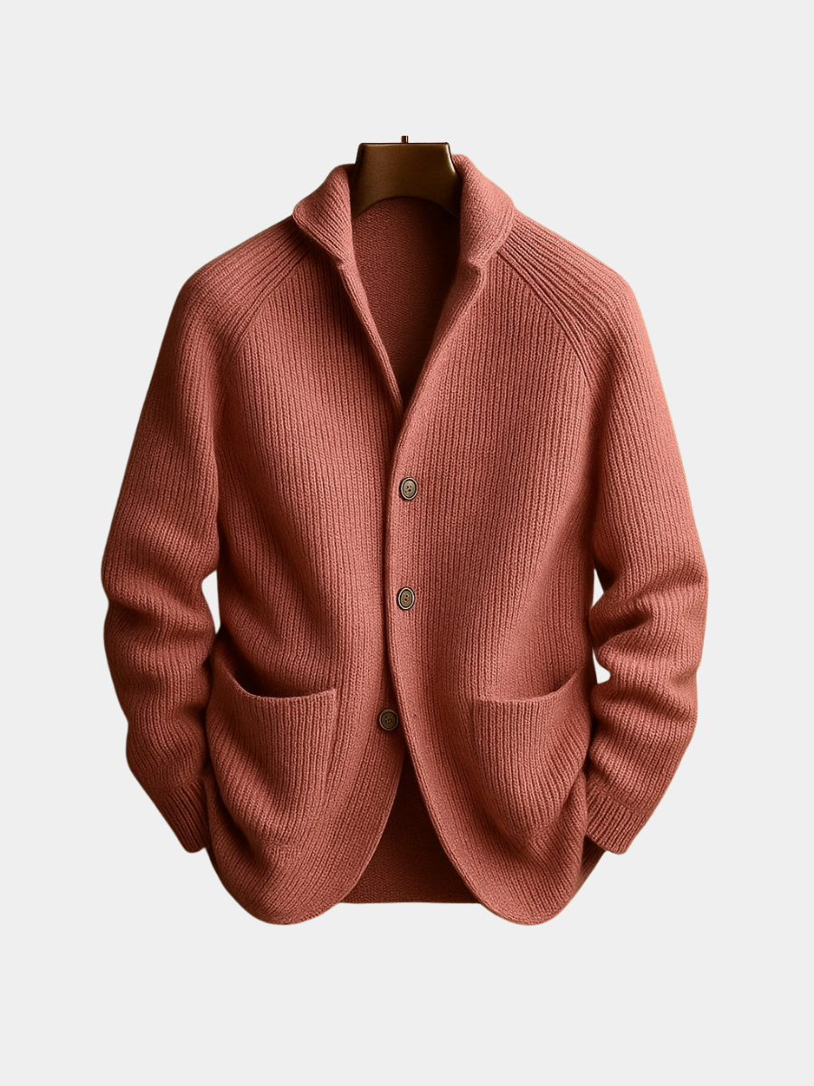 MILO |  RIBBED WOOL KNIT CARDIGAN FOR MEN